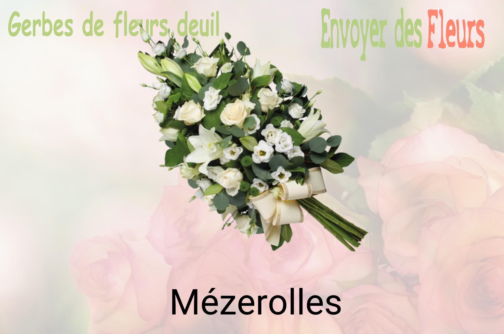 Gerbe de fleurs de deuil livrée à Mézerolles